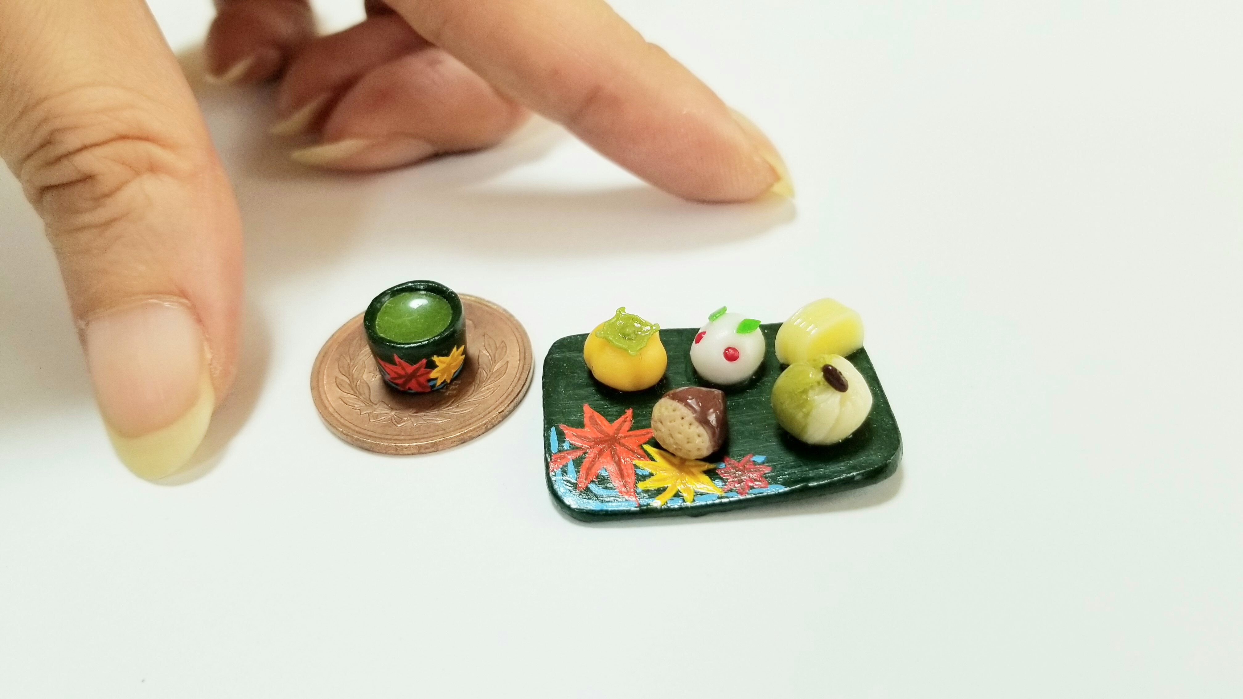 ミニチュア和菓子セットかわいい綺麗な季節の秋冬お洒落おすすめ美味
