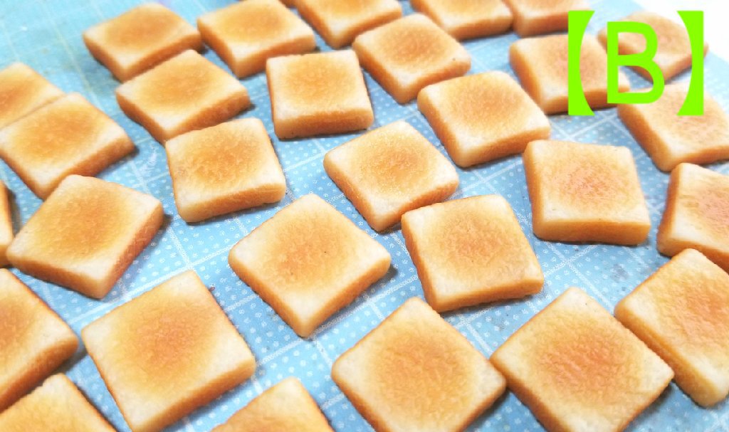 美味しそうな食パン,トーストの作り方,粘土,ミニチュア,ドール用小物