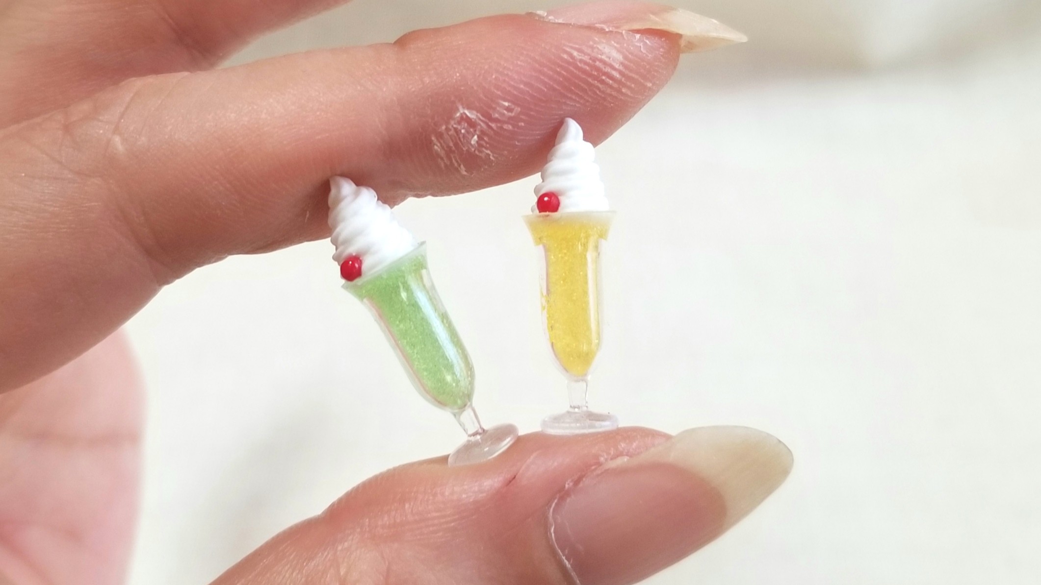 ソーダフロート,ミニチュアフード,ソフトクリーム,レジン,フェイク