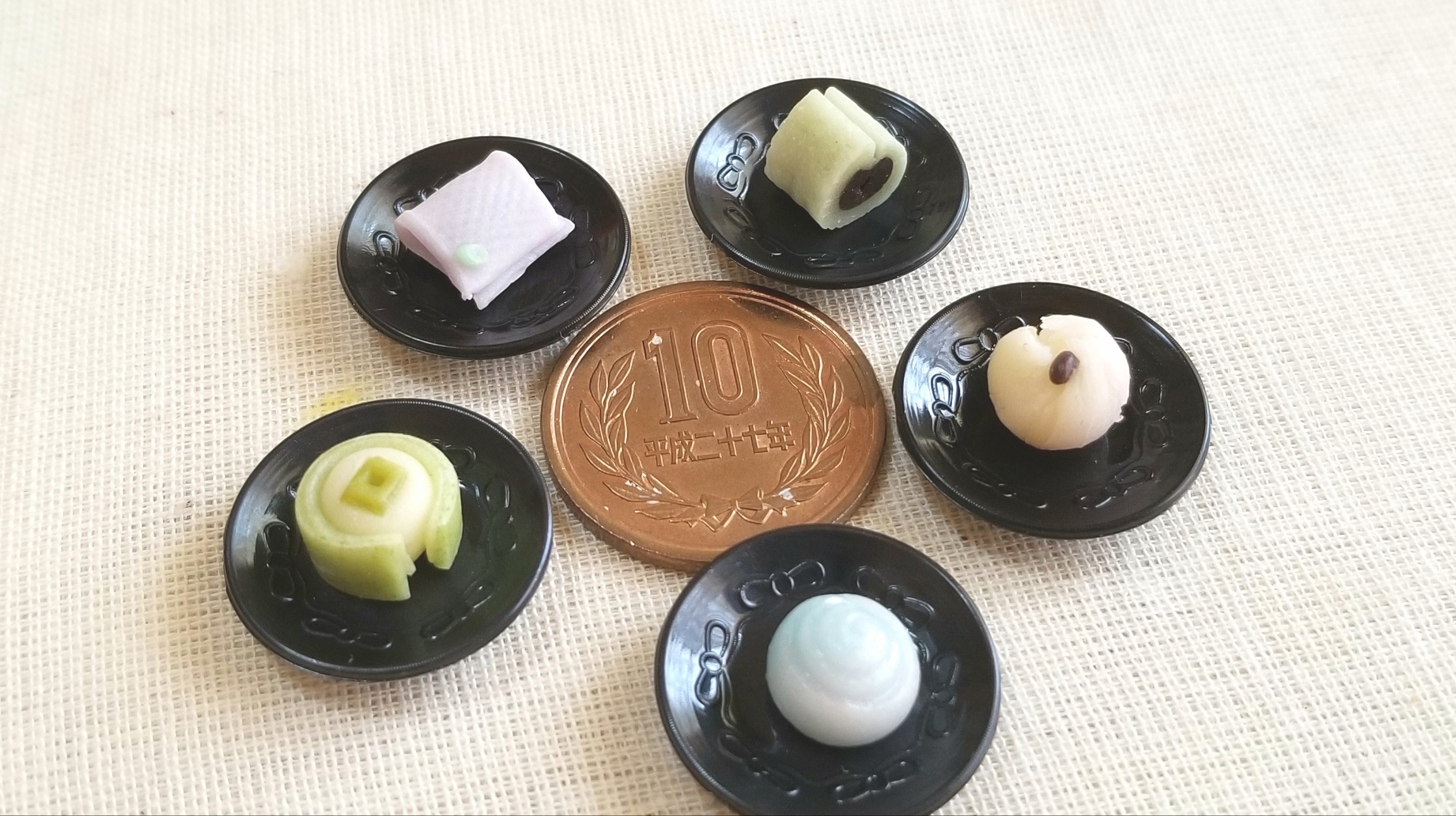 選べる和菓子,美味しい,ミニチュアフード,樹脂粘土,ミンネで販売中