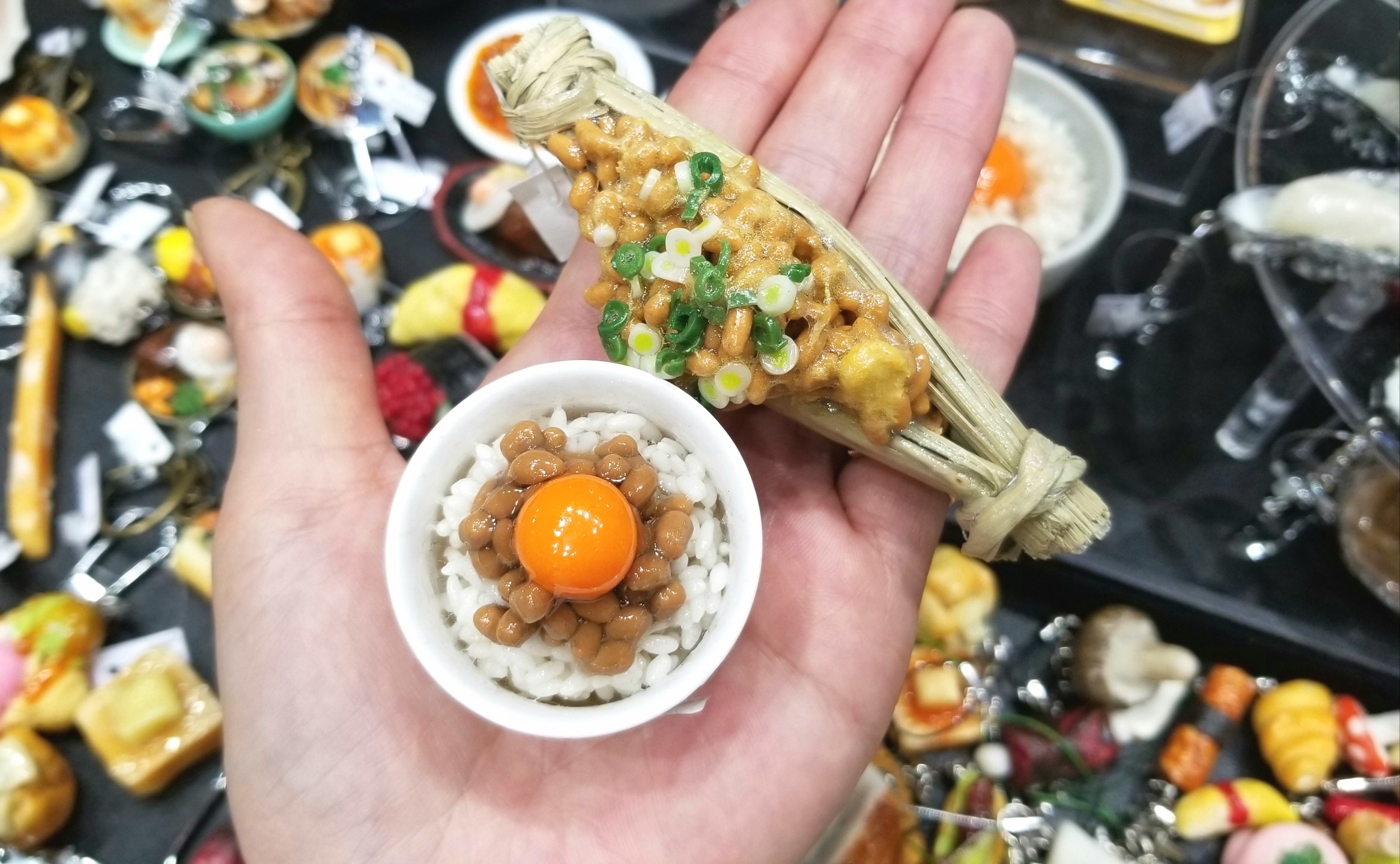 ミニチュア, 音波屋,納豆,ご飯, フェイクフード, 食品サンプル