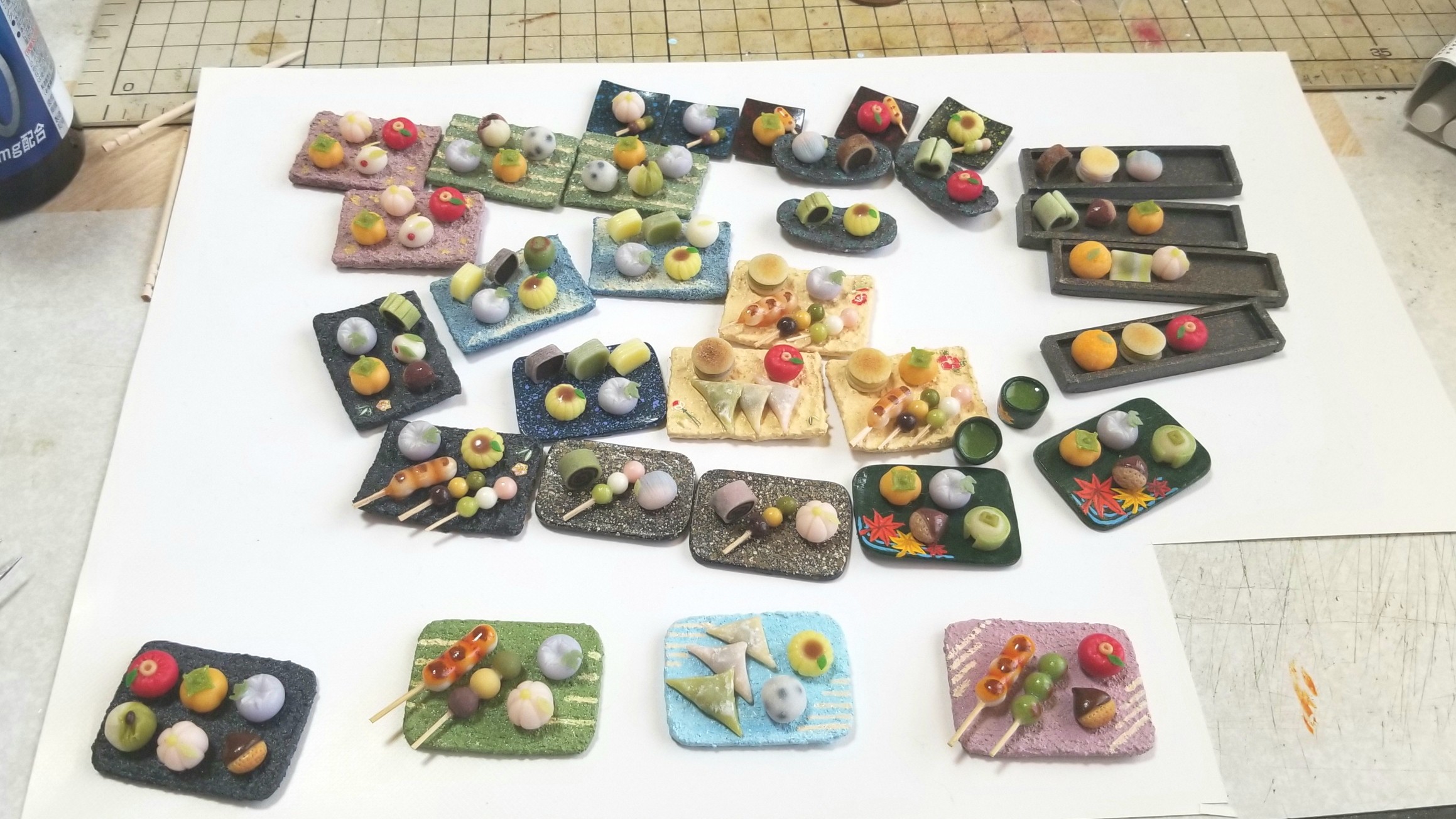 東京ドールハウスミニチュアショウ,和菓子,作品製作,2018,人形,食玩
