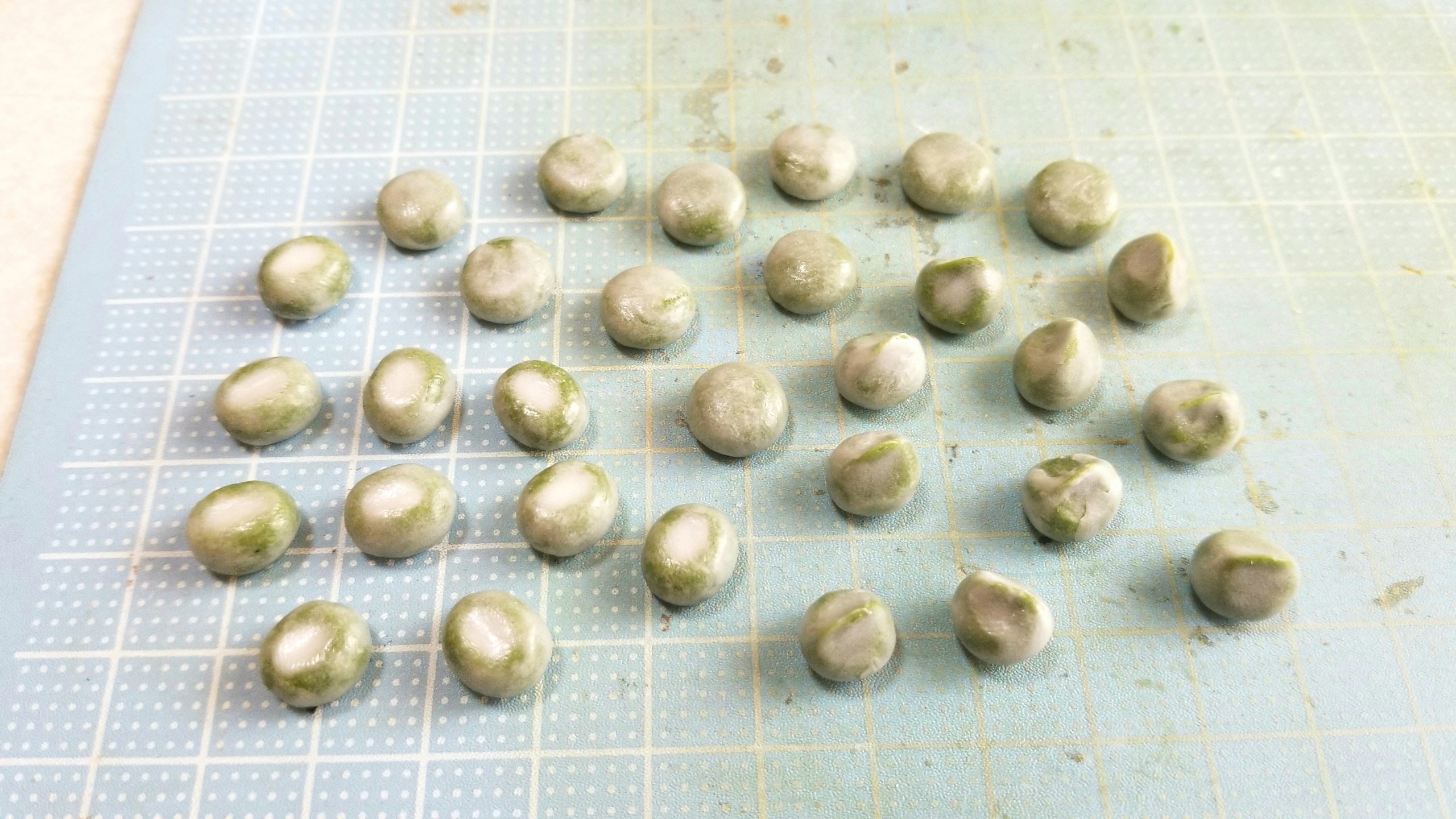 よもぎ草餅,作り方,ミニチュアフード,和菓子,大福,粘土,ドールハウス