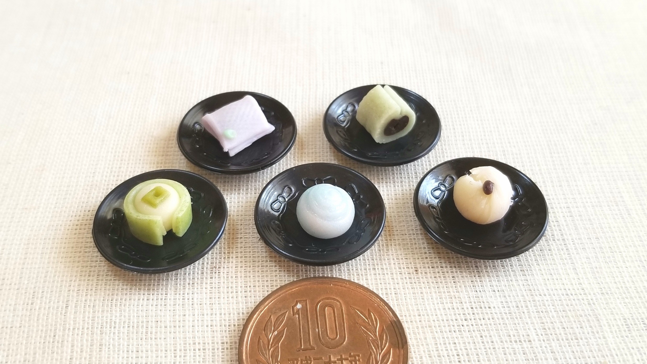 上生和菓子,ドール用小物,ミニチュア,ドールハウス,上品な茶菓子