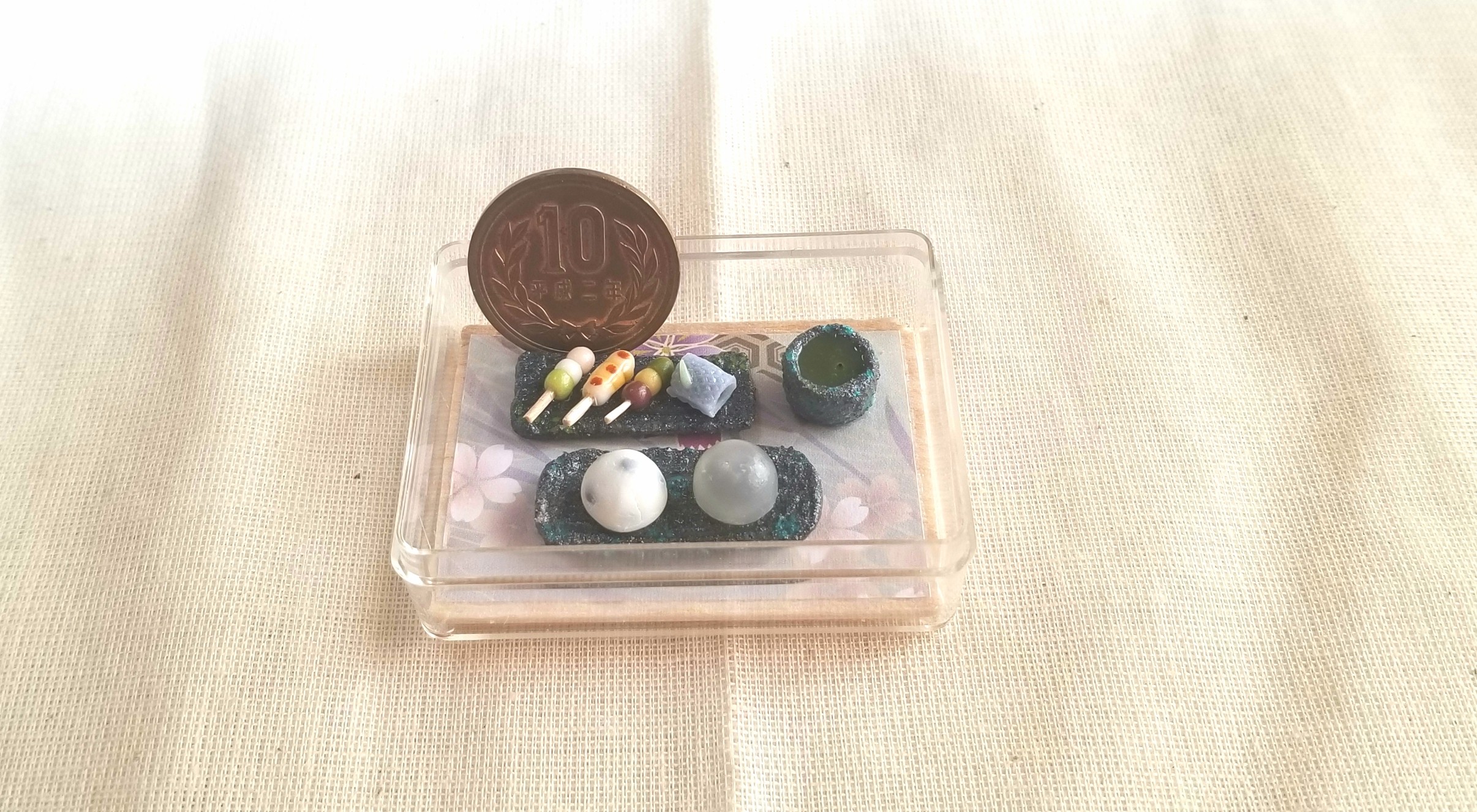 坊っちゃん団子,抹茶,和菓子,ミニチュアフード,ミニスウィーツドール