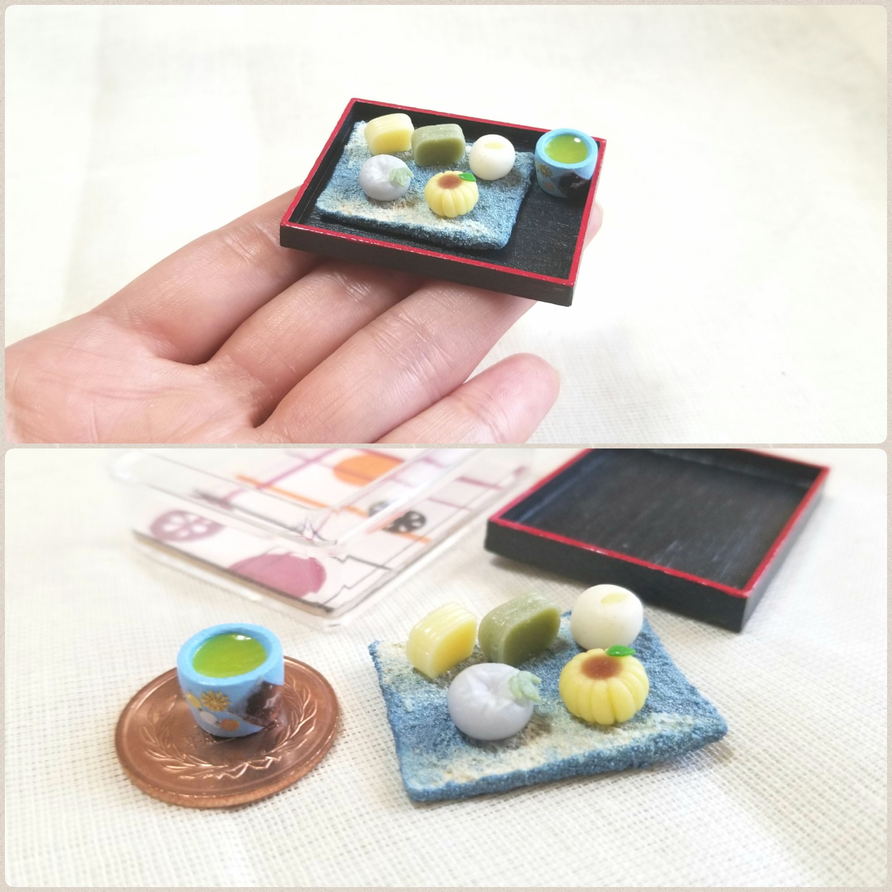 ミニチュア和菓子,涼しそうな生菓子,小さくて可愛い,ドール用小物