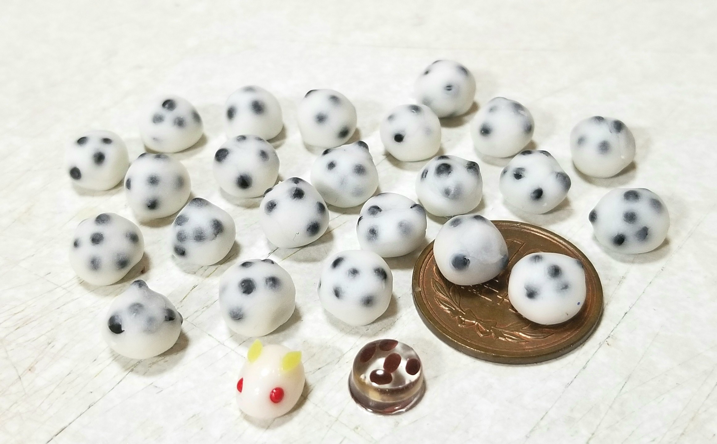 豆大福(和菓子)の作り方・樹脂粘土でミニチュアフードブログ('ー')/✏ : よもぎの幸せ(ミニチュアフード作家)の日常生活