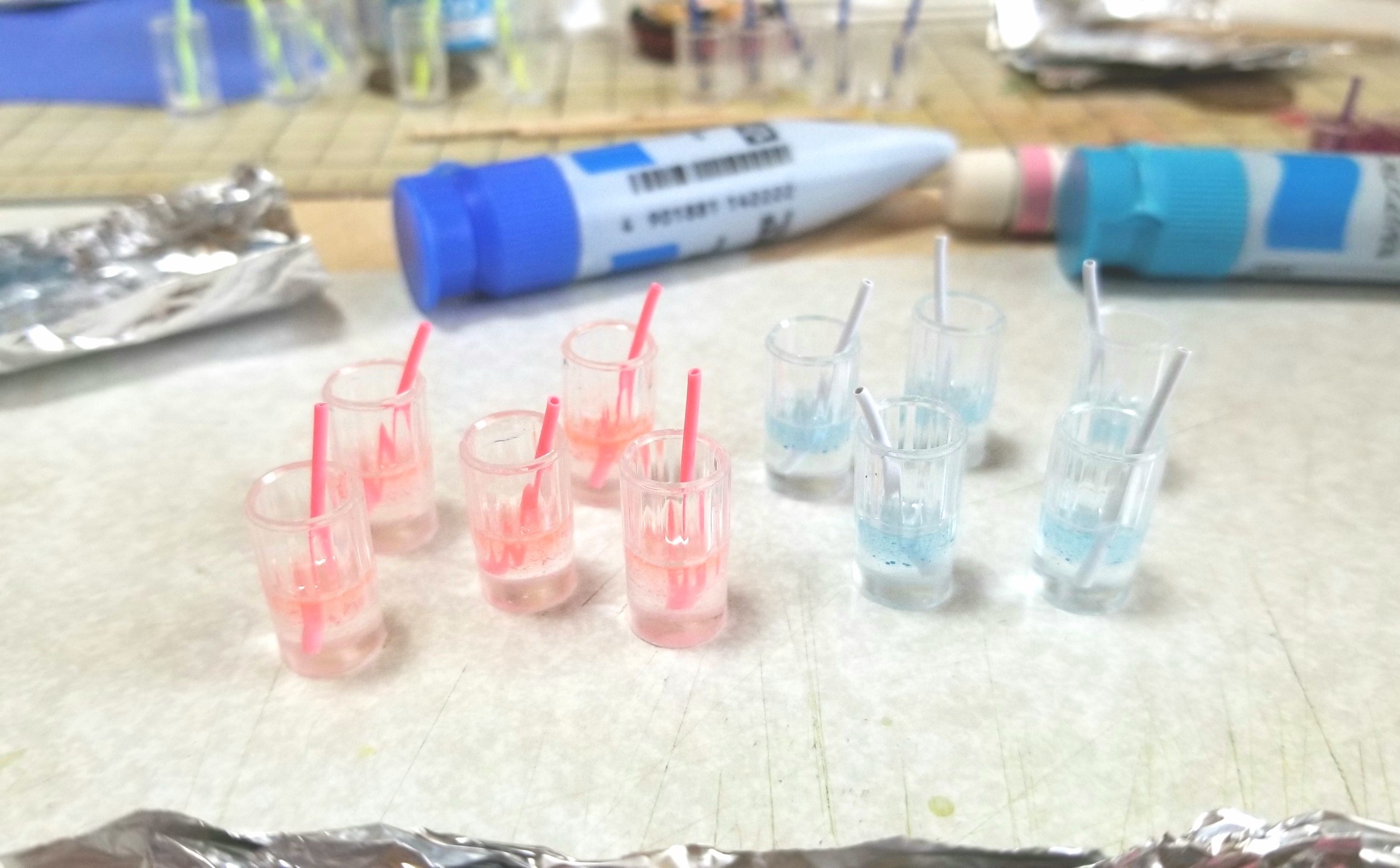 ミニチュア,レジン,飲み物,ジュース,ドリンクの作り方,ハンドメイド