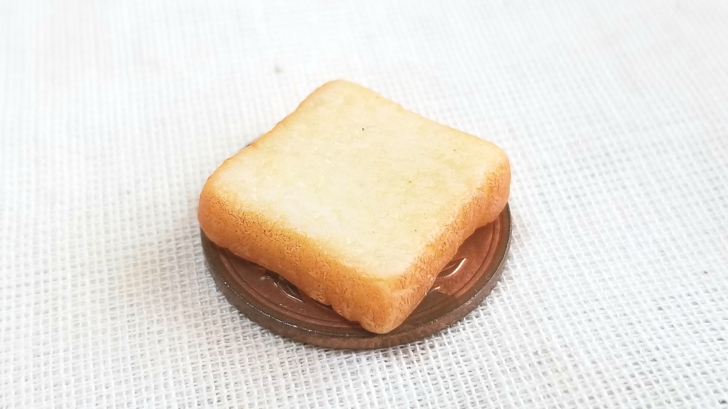 ミニチュア食パン,トースト,ミンネで販売中,樹脂粘土,ドール用小物