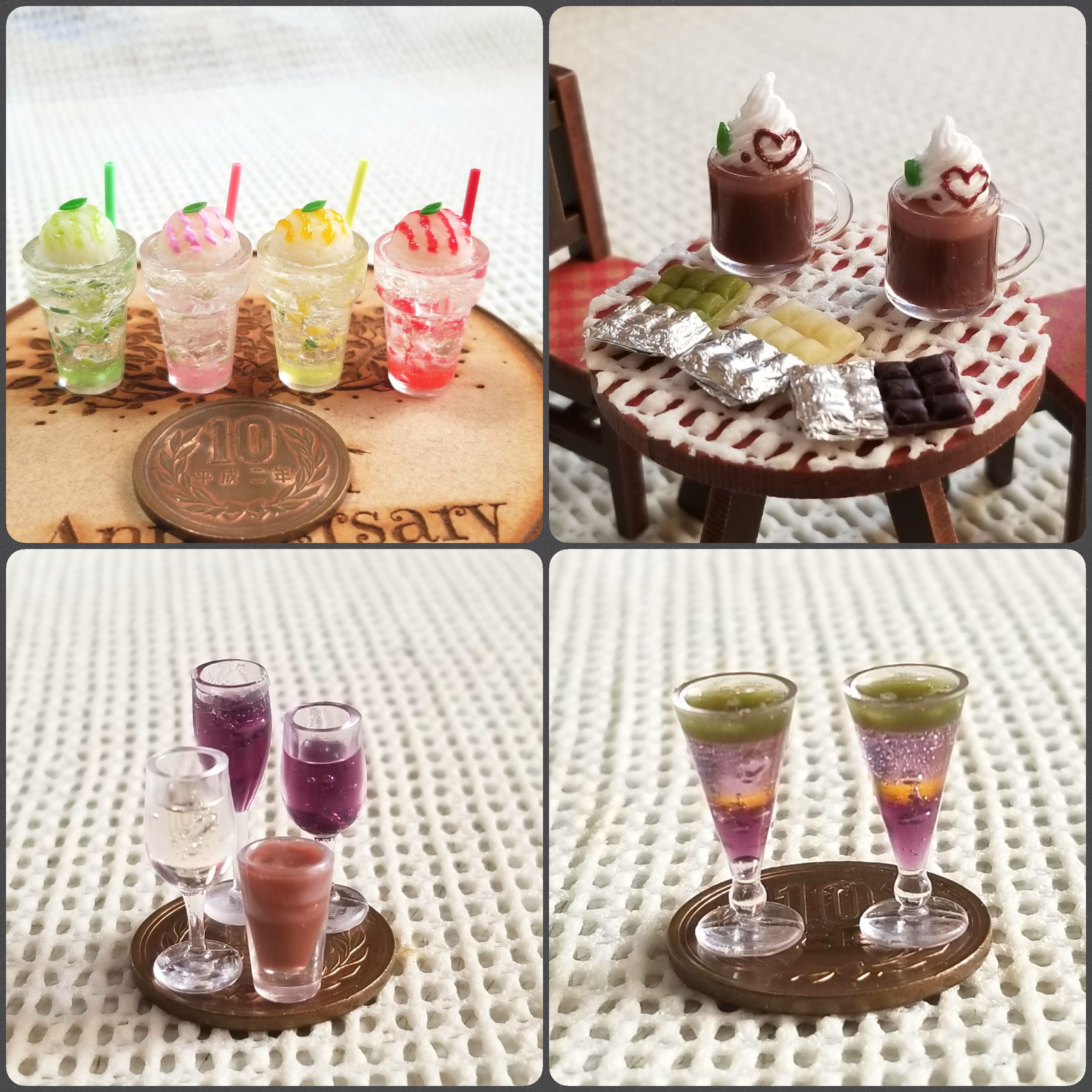 ドリンク,ジュース,ミニチュアフード,UVレジン,ミンネ販売中,ドール