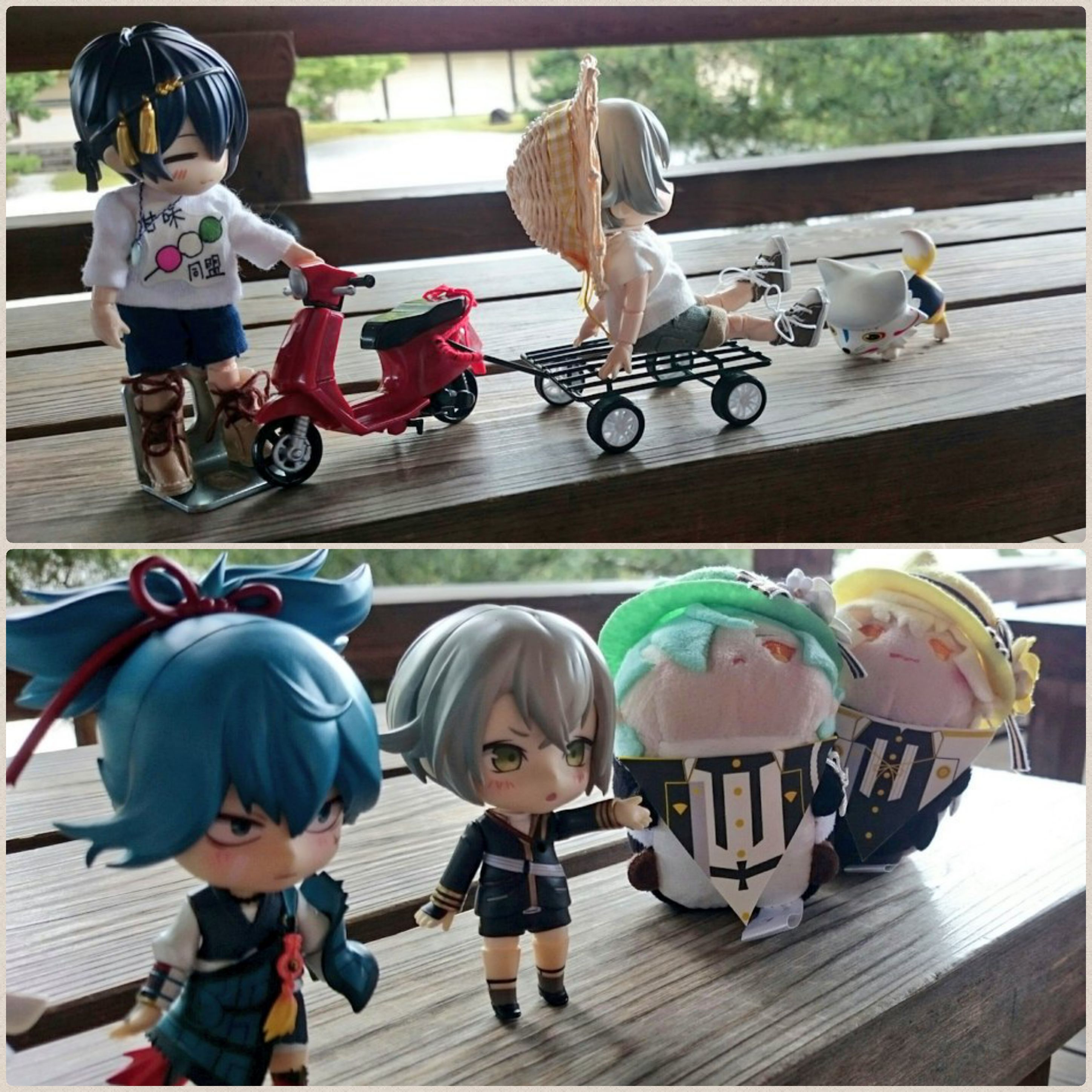 ねんどろいど,三日月,蛍丸,小夜左文字,ドール遊び方,おでかけ,撮影