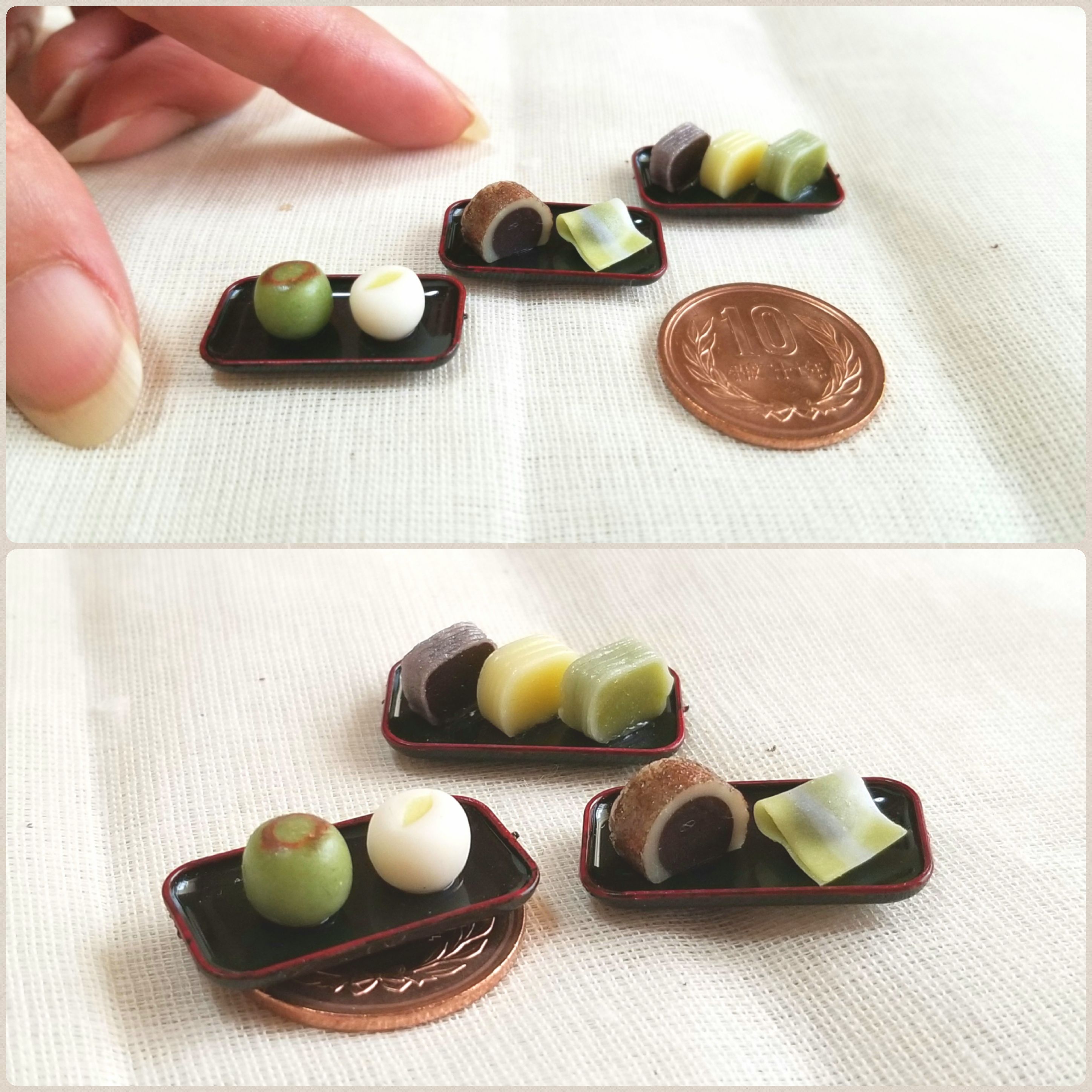和菓子,ドール用品小物,ミニチュアフード,ミンネで販売中,フェイク