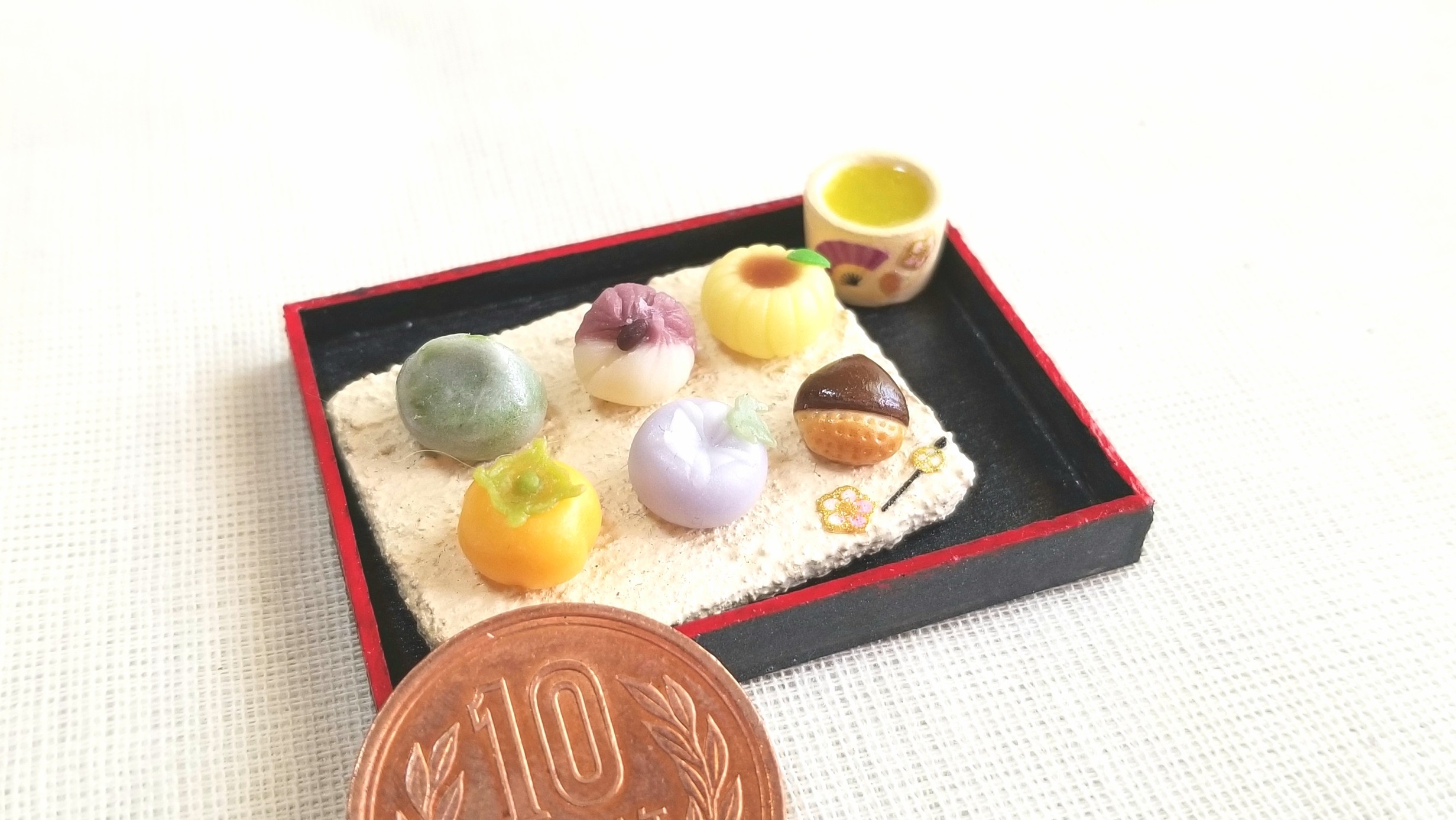 ミニチュア和菓子,樹脂粘土,リアルなドール小物,おもちゃ雑貨,人気