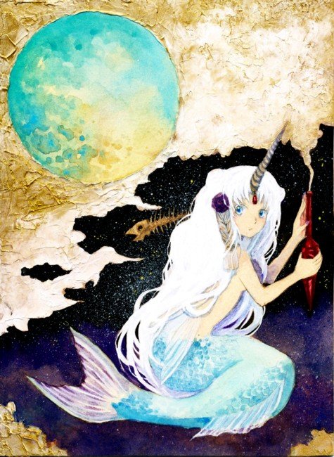 イラスト 『人魚の魔術師』 : 空想博物館025号館