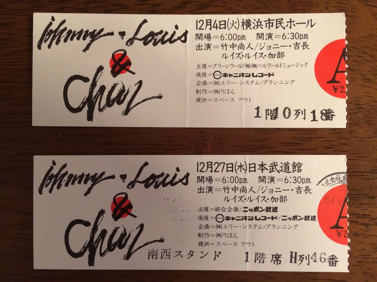 70年代私の行ったコンサート 36 Johnny Louis Char 1979 12 27 日本武道館 横浜パラダイス 70年代私の行ったコンサート 36 Johnny Louis Char 1979 12 27 日本武道館 横浜パラダイス
