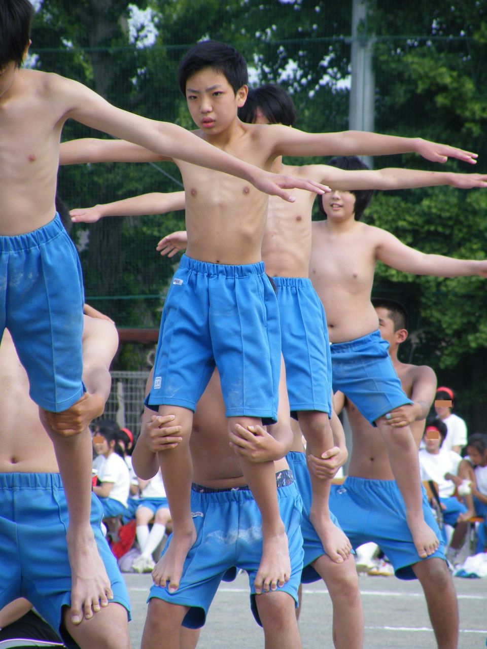 男子中学生　組体操 きょうのTALKEN2011/6/1 : TALKEN（とーくん）日記～高機能自閉症の絵日記による療育記録～