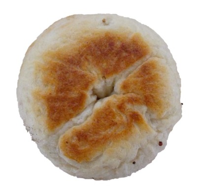 BAGEL8744(ベーグルハナヨシ)のコーンバターベーグルを裏から見た写真