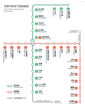 京都市営地下鉄路線図