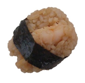 日本橋天丼天むす金子半之助の天むす(黒)を上から見た写真