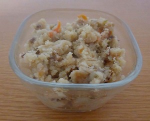 完成した岩田食品の調理済乾燥おから煮の写真