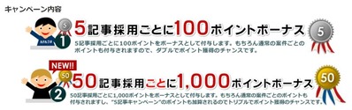 キャンペーン内容がわかるスクリーンショット