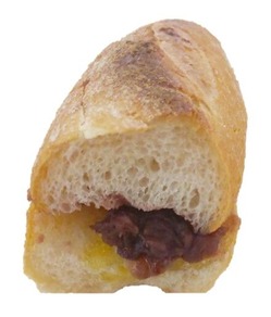 焼いたマチノパン あんバターフランスの断面写真