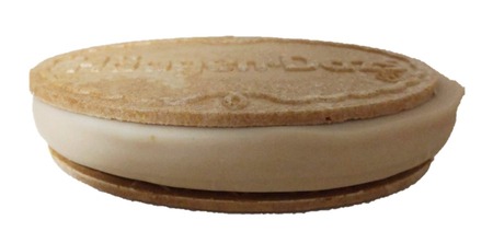Haagen-Dazs(ハーゲンダッツ)のクリスピーサンドヘーゼルナッツラテのを横から見た写真
