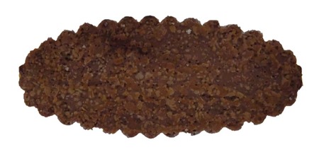 PATISSERIE Strasbourg(ストラスブール)のリーフパイ「菓子の葉」チョコを裏から見た写真