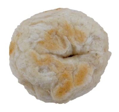 BAGEL8744(ベーグルハナヨシ)のプレーンベーグルを裏から見た写真