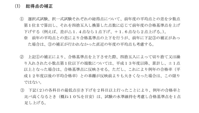 総得点合格基準の考え方1