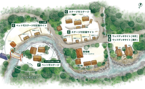 明ヶ島キャンプ場マップ
