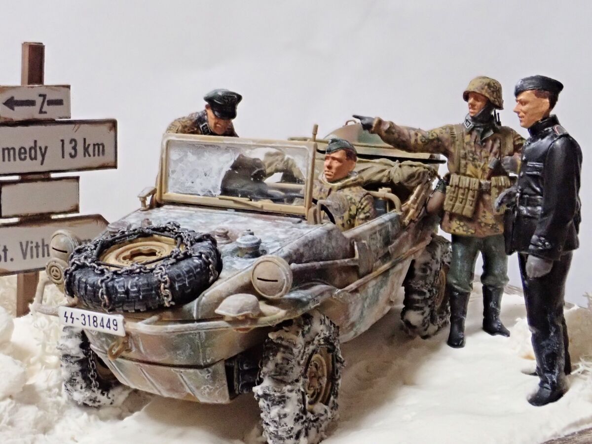 ◉シュビムワーゲン 166型（TAMIYA 1/35 MM224）&ドイツ戦車部隊前線偵察チーム（TAMIYA 1/35 MM253）  2022年1月完成 : T.M.のプラモMUSEUM