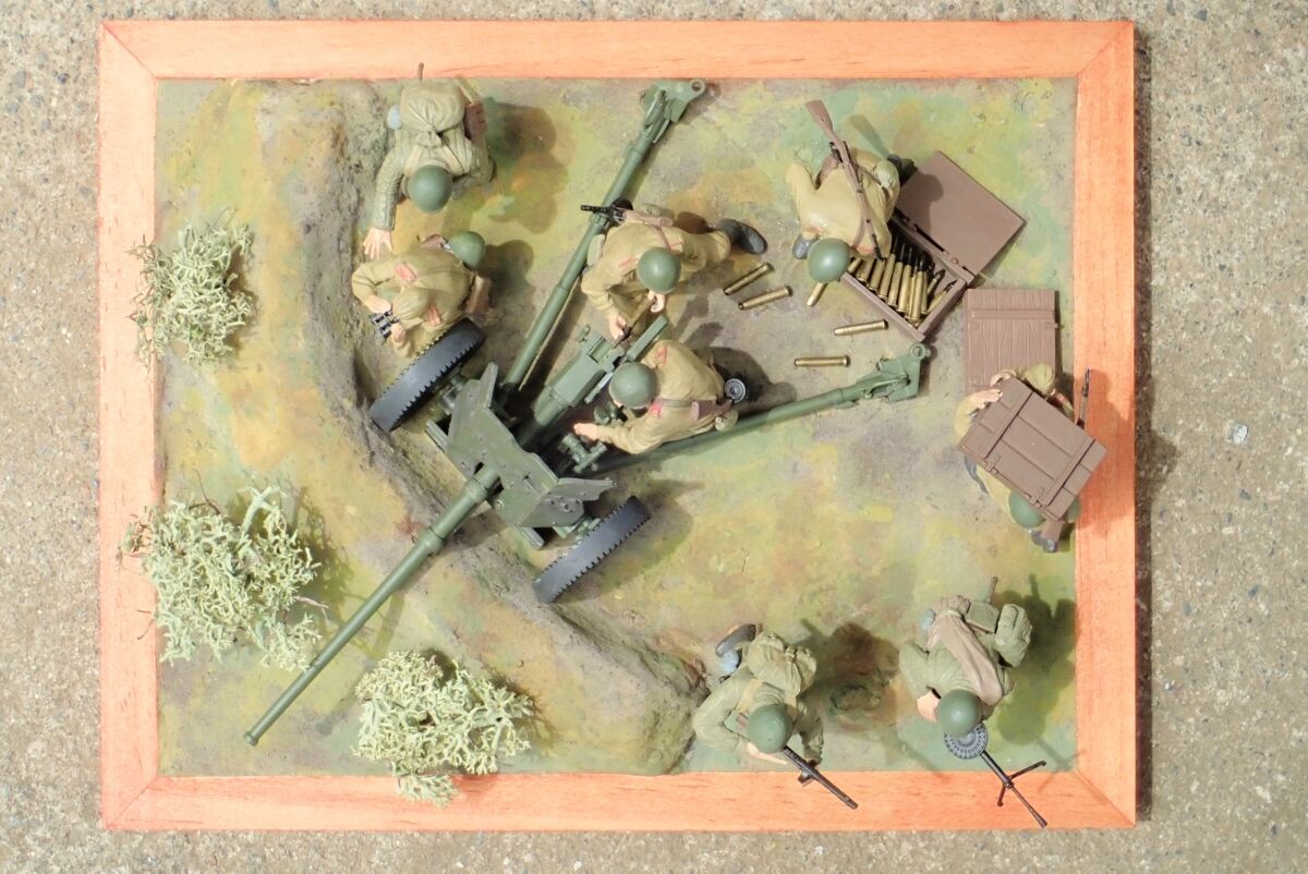 ◉45mm対戦車砲M42（ICM 1/35）＋ソビエト砲兵クルー（MiniArt 1/35