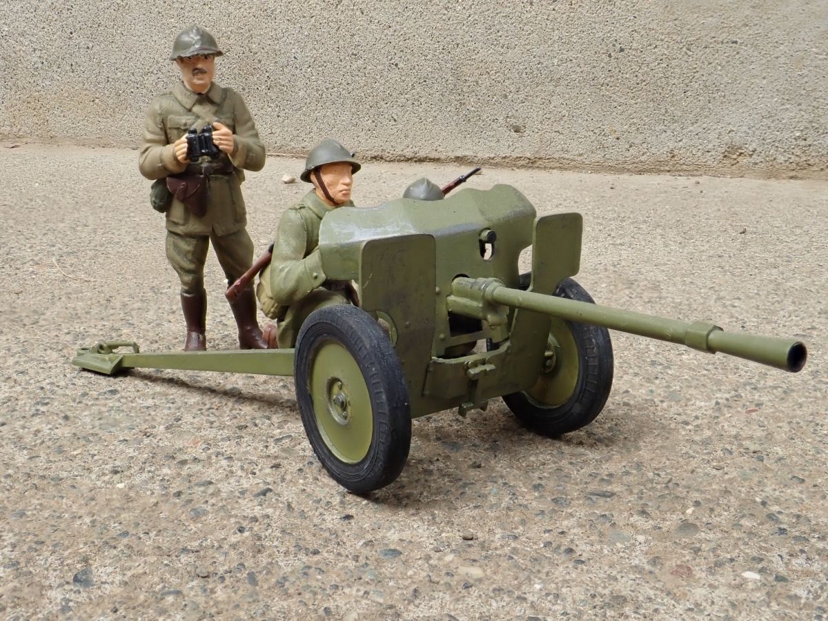 ◉オチキス 25mm対戦車砲（HELLER 1/35）1980年代に製作 : T.M.