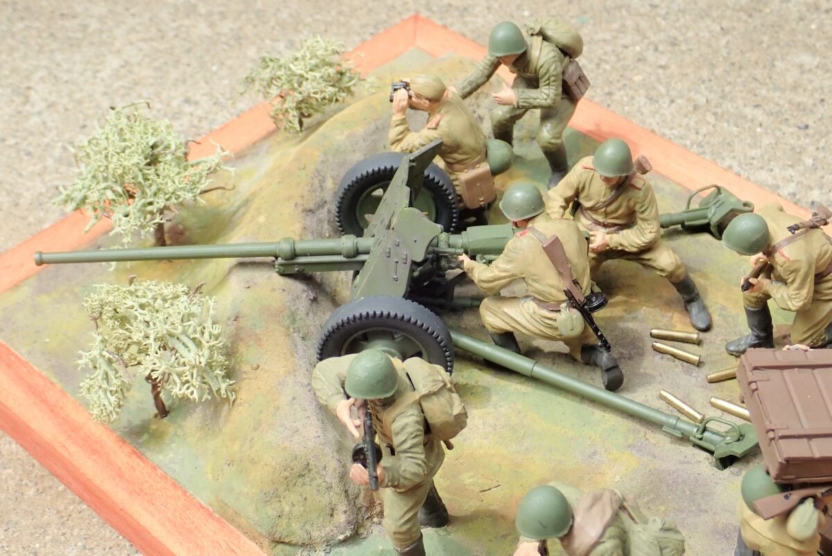 ◉45mm対戦車砲M42（ICM 1/35）＋ソビエト砲兵クルー（MiniArt 1/35