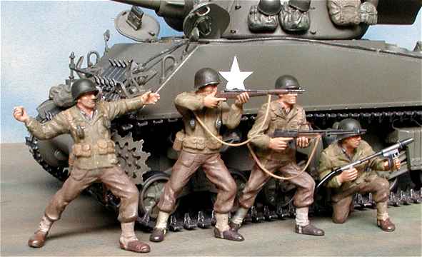 ◉アメリカ歩兵セット（TAMIYA 1/35 MM013）1972年に組立・塗装