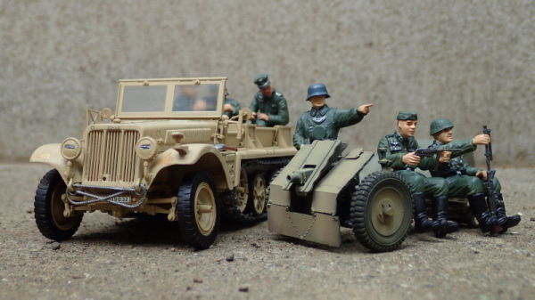 ◉sdkfz.10 1トンハーフトラック＆7.5cm leIG 18歩兵砲M（ESCI 1/35