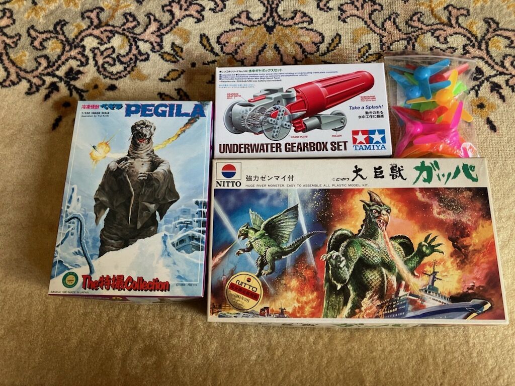 ▶︎水中ギヤボックスセットで泳ぐ大巨獣ガッパ（NITTO 縮尺不明改造