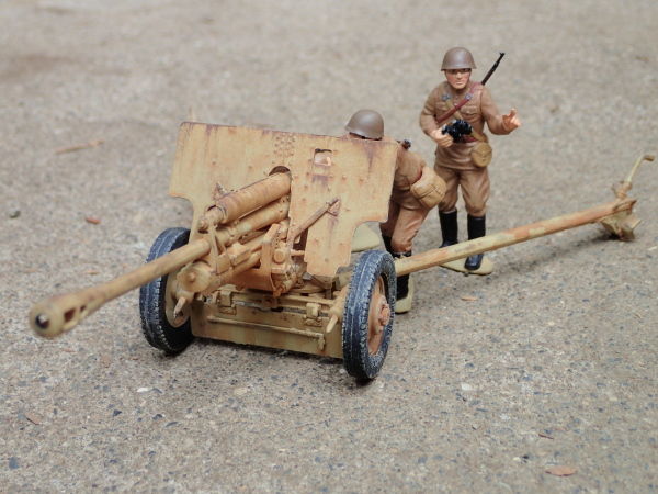 ◉76.2mm野砲 ZIS-3 （ITALERI 1/35）1976年ごろに製作し、2022年に