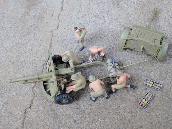 ◉25ポンド砲 （TAMIYA 1/35 MM46）1974年製作 : T.M.のプラモMUSEUM