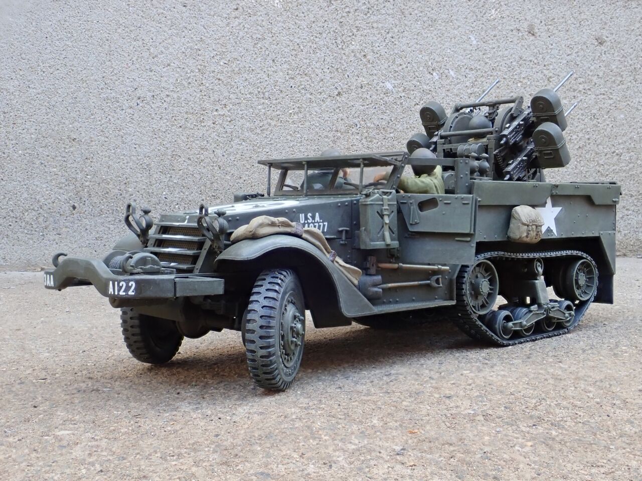 ◉M16スカイクリーナー (TAMIYA 1/35 M81 ) 1976年ごろ製作 ◉M16スカイクリーナー (TAMIYA 1/35 M81 ) 1976年ごろ製作