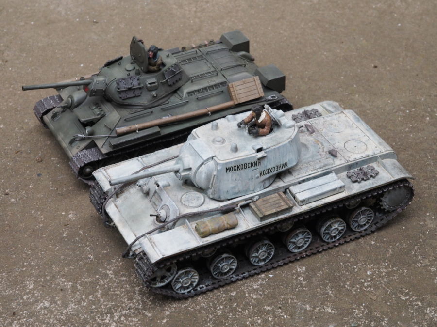 ◉KV-1C（TAMIYA 1/35 MT34）1972年に製作&レストア : T.M.の