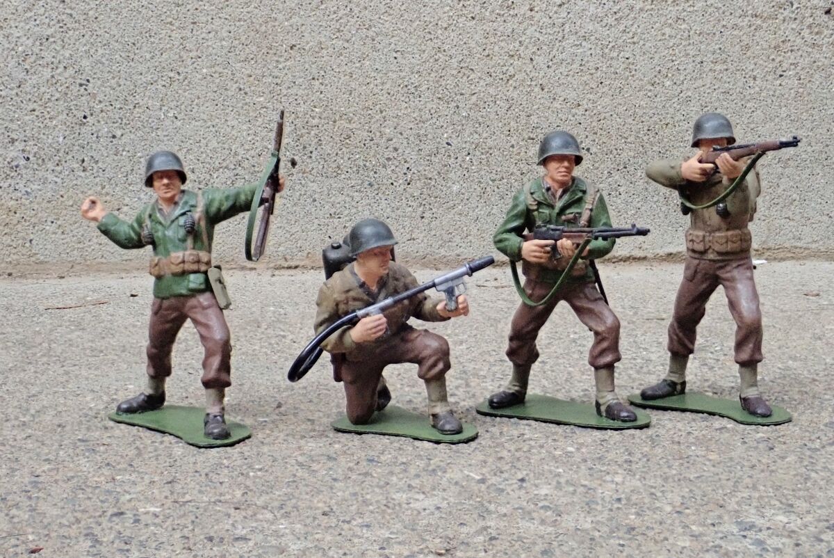 ◉アメリカ歩兵セット（TAMIYA 1/35 MM013）1972年に組立・塗装