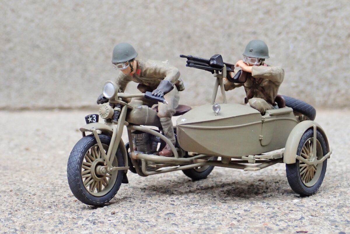 ピットロード 1/35 日本陸軍 九七式側車付き自動二輪車 陸王