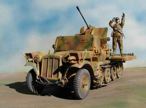 ◉1トンハーフトラック20mm高射機関砲搭載型（ITALERI 1/35）2001年12