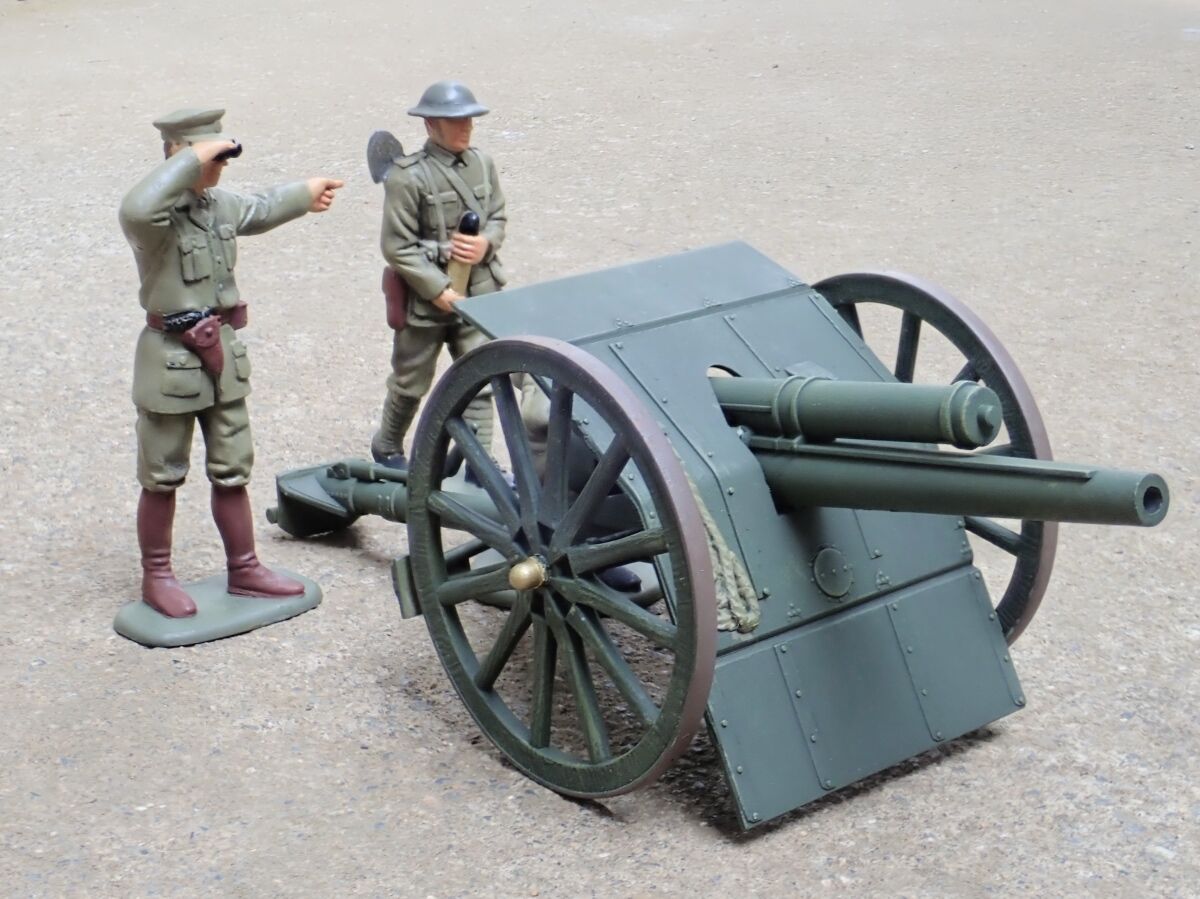 T M のプラモmuseum イギリスww1砲兵 18ポンド砲付き Emhar 1 35 年2月完成 総部品数わずか16個ですがなかなかの出来
