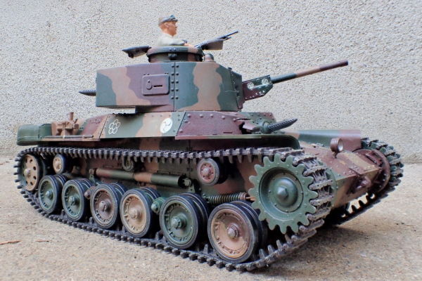 T.M.のプラモMUSEUM : 九七式中戦車チハ改（TAMIYA 1/35 MM137）1987年製作