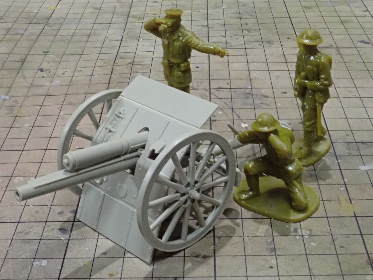 T M のプラモmuseum イギリスww1砲兵 18ポンド砲付き Emhar 1 35 年2月完成 総部品数わずか16個ですがなかなかの出来