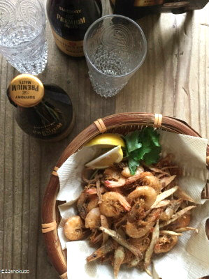 ビール必須 芝海老と牛蒡の唐揚げ ４４食堂 よんよんしょくどう 滋味ごはん ときどき甘味