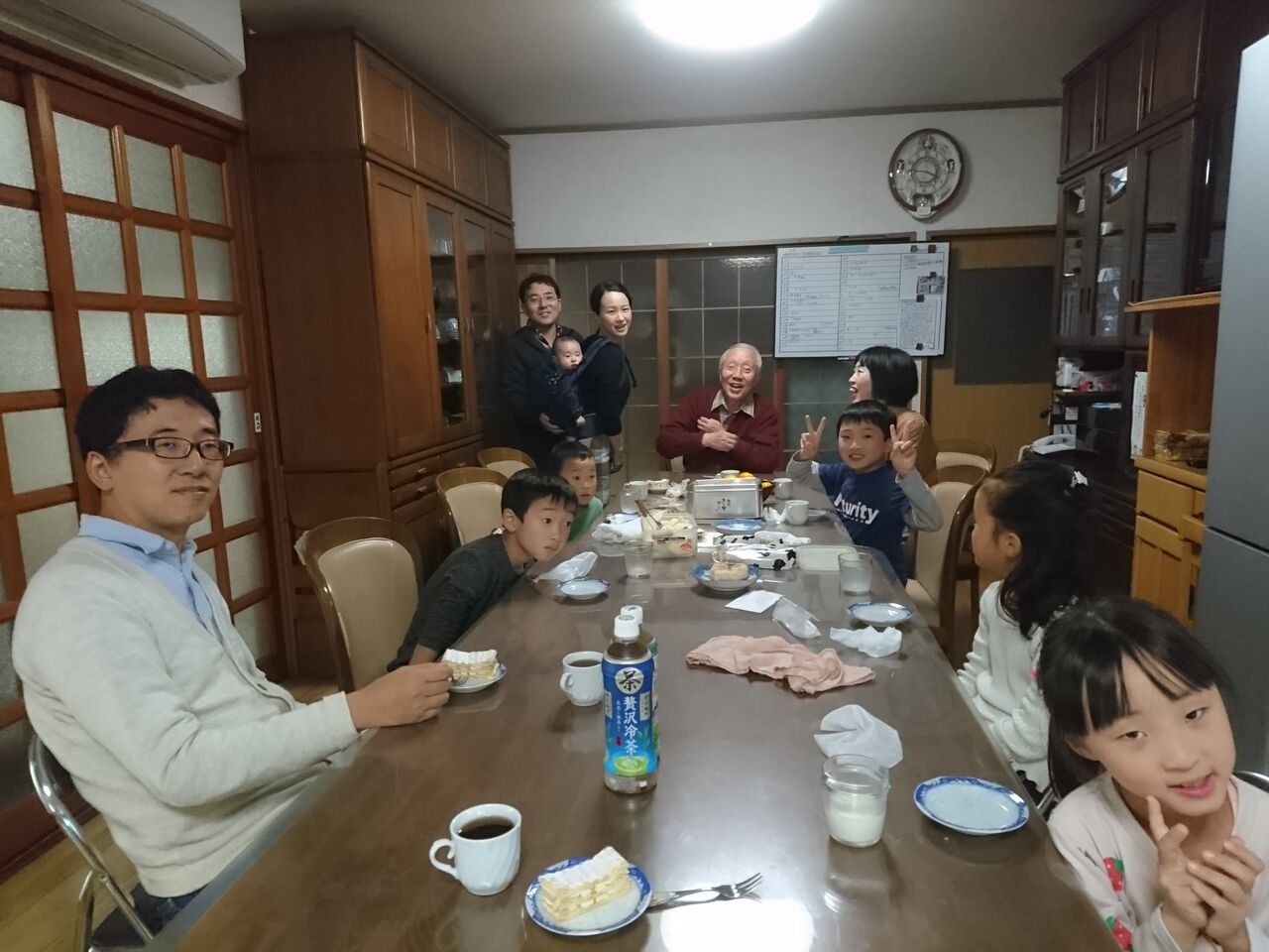 11 9家族全員集合の住職誕生日 充 住職と坊守のつれづれ日記